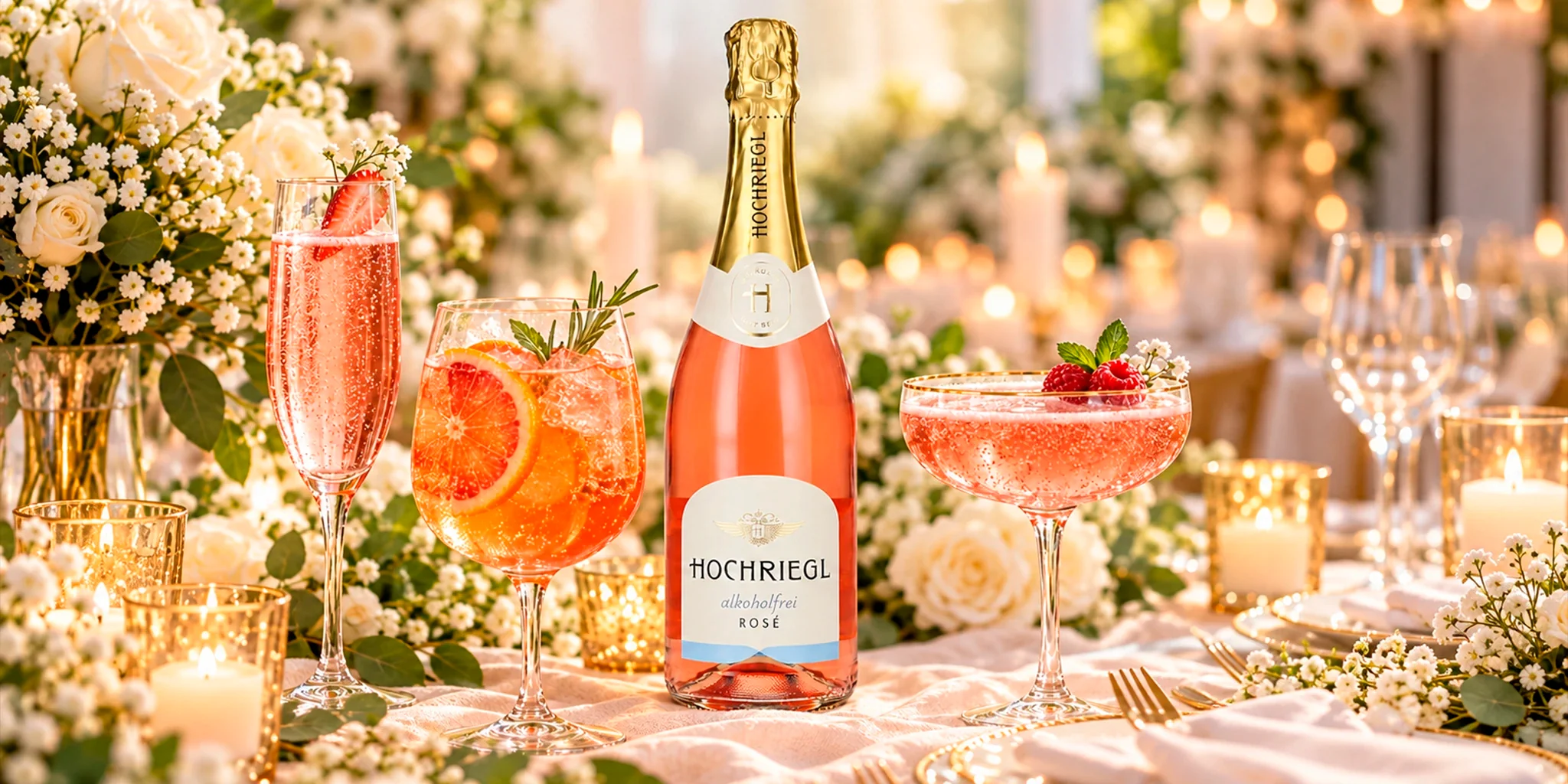 hochriegl rose alkoholfrei alcohol free sparkling wine wedding